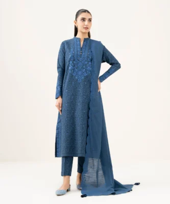 3 PIECE - EMBROIDERED KHADDAR SUIT
