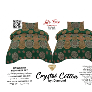 Crystal Cotton 2pcs bed sheet for 2 single beds produce by Diamond